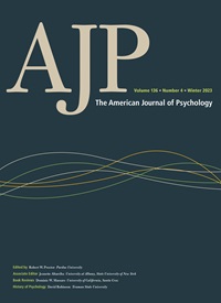 American Journal of Psychology cover