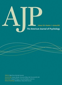 American Journal of Psychology cover