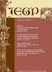 Journal of English and Germanic Philology (JEGP) cover