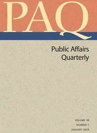 Cover of Public Affairs Quarterly journal